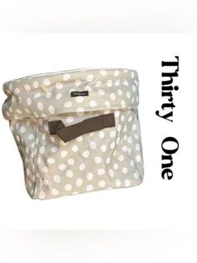 Thirty-One Polka Dot Round Caddy Tote